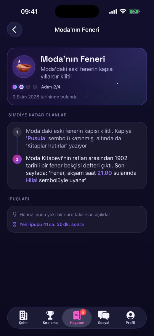 Online Hayat’ta şehrin dört bir yanında bulunan ipuçlarıyla gizli bir macera.